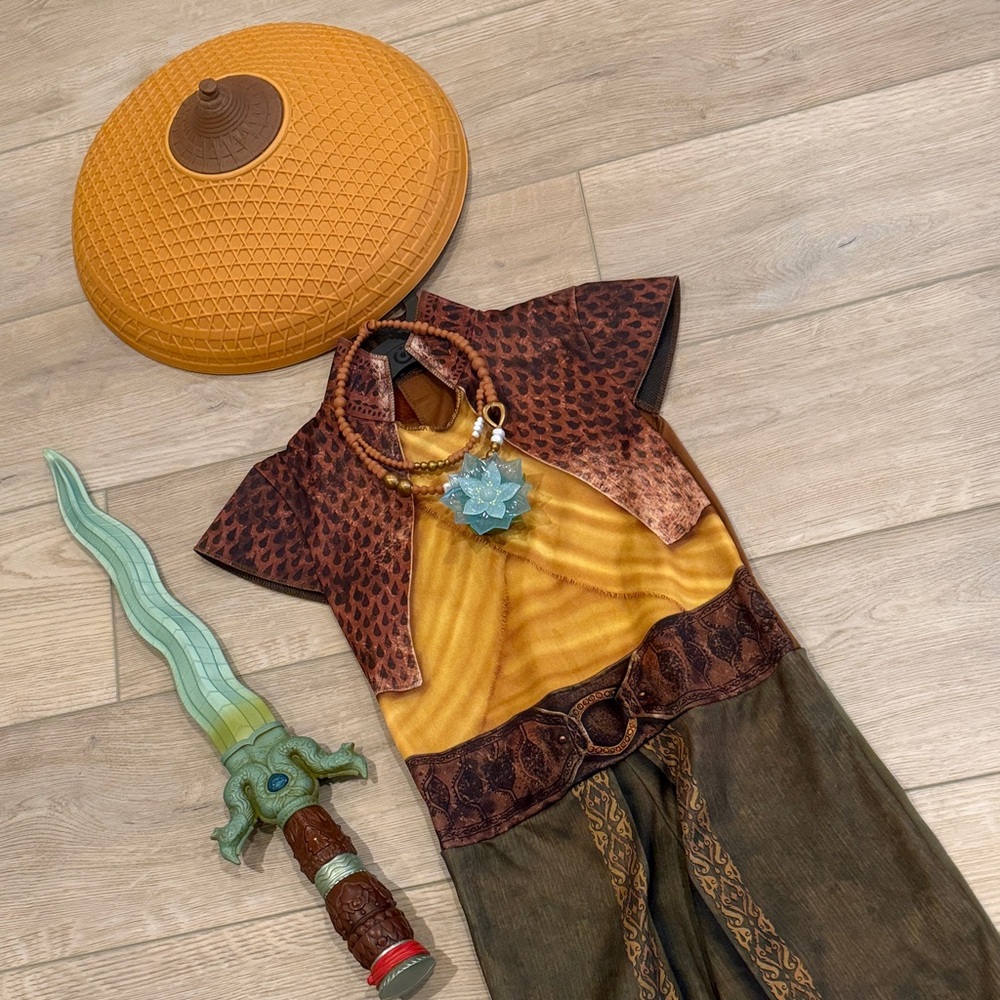 Bundle: Disney Raya Adventure Costume for Kids & Accessories